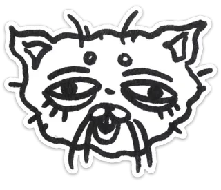 💩 chat, animal, autocollant, dessin, cartoon whatsapp sticker