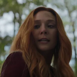 🙁 Wanda Maximoff Ванда, Алая Ведьма, Marvel, Супергерой, Элизабет Олсен, Женщина whatsapp sticker