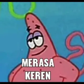 😎 Patrick Star SpongeBob SquarePants MERASA KEREN Patryk Rozgwiazda, Spongebob Kanciastoporty, Kreskówka, Animacja, Meme, Śmieszne, Fajne telegram sticker