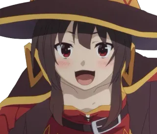 😍 Megumin KonoSuba Anime, Personagem, Mago, Chapéu, Megumin, Konosuba telegram sticker