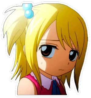 😞 Lucy Heartfilia Fairy Tail Аниме, Манга, Fairy Tail, Люси Хартфилия, Мультфильм, Персонаж telegram sticker
