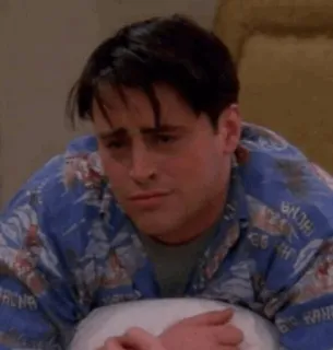 😕 Joey Tribbiani Friends serial, emocjonalny, smutny, Joey, Przyjaciele, sitcom telegram sticker