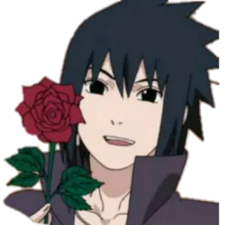 😍 Sasuke Uchiha Naruto Sasuke, Naruto, Anime, Róża, Postać, Kreskówka telegram sticker
