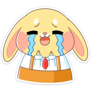 😭 weinen, traurig, emotion, tränen, cartoon telegram sticker