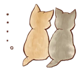 😑 chats, mignon, animaux, animal de compagnie, chaton, illustration telegram sticker