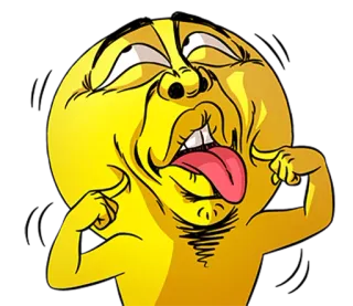 😝 Hoạt hình, Biểu tượng cảm xúc, Mặt cười, Nhân vật màu vàng, Ngớ ngẩn, Biểu cảm, Meme, Thè lưỡi telegram sticker
