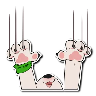 😸 cat, paw, sticker, scratch, cartoon, animal, cute, pet telegram sticker