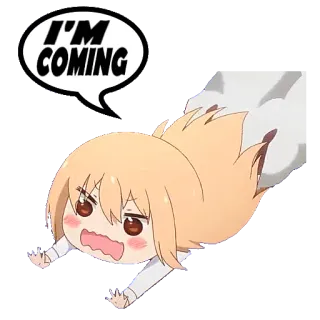 🛴 I'M COMING Animé, Humour, Dessin animé, Drôle whatsapp sticker