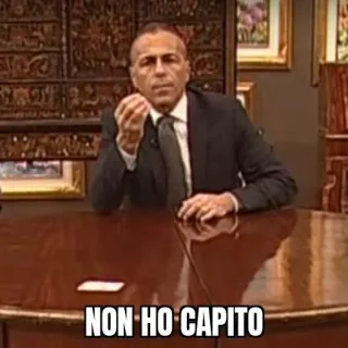 ❓ NON HO CAPITO итальянский, выражение, жест, мем, смешной telegram sticker