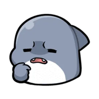 👍 돌고래, 슬픈, 동물, 귀여운 telegram sticker