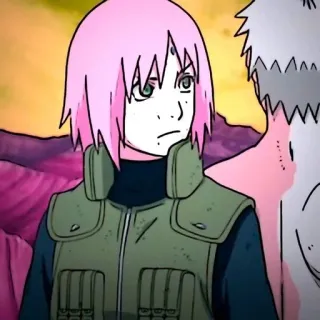 😐 Sakura Haruno Naruto Sakura, Naruto, Anime, Postać, Dziewczyna, Różowe włosy telegram sticker