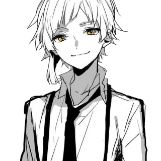 😏 Anime, Manga, Schwarzweiß, Charakter telegram sticker