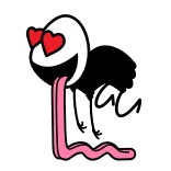 😍 love, heart, tongue, eyes, cartoon whatsapp sticker