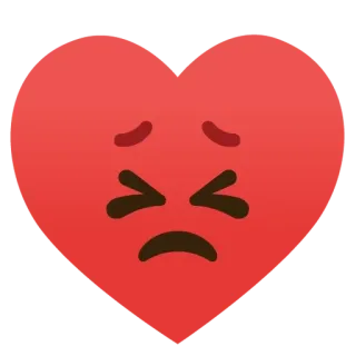 🌟 heart, sad, upset, emoji, disappointed, feeling telegram sticker
