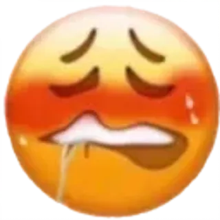 🌟 emoji, sweating, exhausted, anxious, nervous telegram sticker