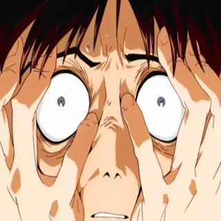 👿 Shinji Ikari Neon Genesis Evangelion anime, evangelion, shinji, nervous, stressed telegram sticker