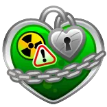 ❤️ radiación, advertencia, corazón, cadena, candado whatsapp sticker