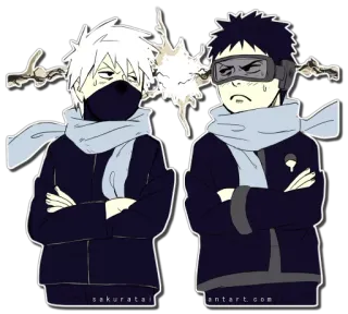 😠 Kakashi Hatake Naruto Kakashi, Obito, Naruto, anime, manga, ninja telegram sticker