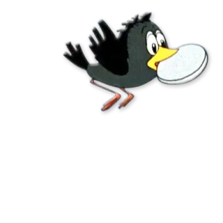 💸 cartoon, bird, crow whatsapp sticker