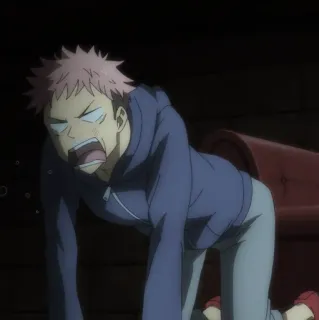 🎱 Yuji Itadori Jujutsu Kaisen Anime, Berteriak, Manga, Karakter, Takut telegram sticker