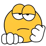 😏 verveeld, emoji, verdrietig, moe, peinzend, cartoon telegram sticker