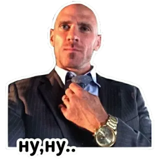 😏 Johnny Sins ну,ну.. หนังผู้ใหญ่, นักแสดง, หัวล้าน, ผู้ชาย, สูท telegram sticker