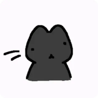 😮 cat, animal, cartoon, simple, drawing, cute telegram sticker