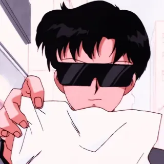 😎 anime, character, sunglasses, cool, manga, animated, person telegram sticker
