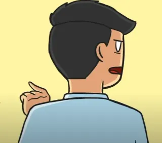 🎭 Dessin animé, Pointer, Homme, Geste whatsapp sticker