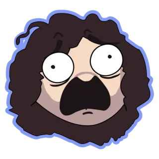 😱 dessin animé, choqué, surprise, effrayé, inquiet, expression, visage telegram sticker
