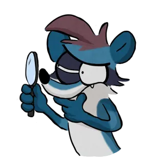 🔎 лупа, детектив, мультфильм, персонаж, расследование, поиск telegram sticker