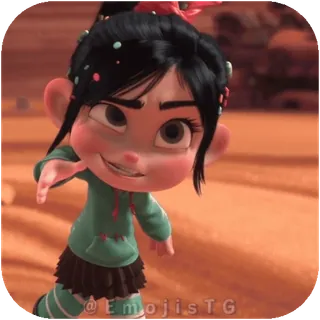 🤝 Vanellope von Schweetz Wreck-It Ralph telegram sticker