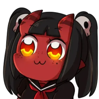 ☺️ Anime, Dämon, Niedlich, Kawaii, Teufel telegram sticker