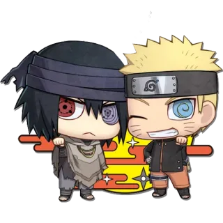 😁 Naruto and Sasuke Naruto アニメ, マンガ, 漫画, ステッカー, キャラクター, ナルト, サスケ telegram sticker
