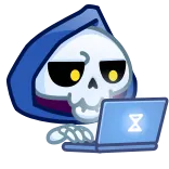Reaper Skull Emoji telegram emojis 👨💻
