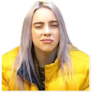 🤨 Billie Eilish Билли Айлиш, певица, музыкант, знаменитость, поп-звезда telegram sticker