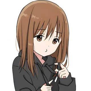 ☹️ Anime, Menina, Fofa, Desenho animado, Personagem, Sticker telegram sticker