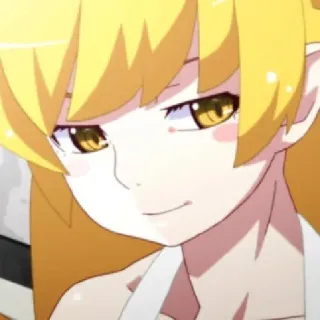 🧿 Shinobu Oshino Monogatari Anime, Mädchen, blond, Vampir, Shinobu Oshino, Monogatari, süß telegram sticker
