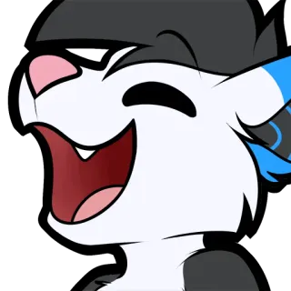 😄 Cartone animato, Animale, Felice, Ridente, Peloso, Carino telegram sticker