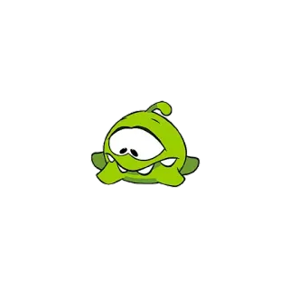 😔 Om Nom Cut the Rope Om Nom, Cut the Rope, verde, mostro, cartone animato, personaggio del gioco, carino telegram sticker