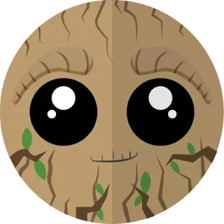 😏 Groot Guardians of the Galaxy Groot, Guardians of the Galaxy, Marvel, pohon, imut, Baby Groot, kartun telegram sticker