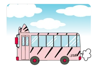 🚌 bus, cat bus, anime, transportation, clouds telegram sticker