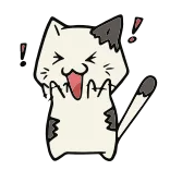 🐱 cat, animal, happy, funny, cute, cartoon telegram sticker