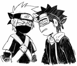 ⛰️ Kakashi, Obito Naruto anime, manga, Kakashi, Obito, Naruto telegram sticker