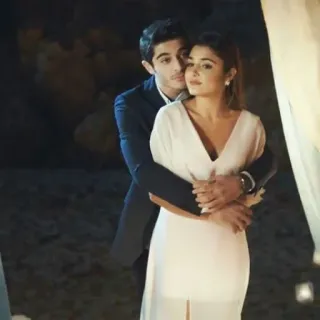 🙃 couple, romance, love, relationship, hande ercel, burak deniz telegram sticker