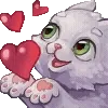 White Cat telegram emojis 🥰