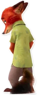 😅 Nick Wilde Zootopia raposa, zootopia, animado, disney, personagem telegram sticker