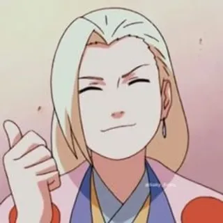 🌟 Ino Yamanaka Naruto anime, naruto, ino yamanaka, thumbs up, cartoon telegram sticker