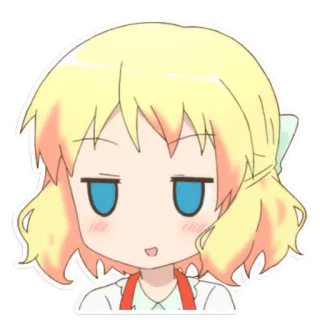 😏 Anime, Manga, Cô gái, Phim hoạt hình, Dễ thương, Tóc vàng telegram sticker