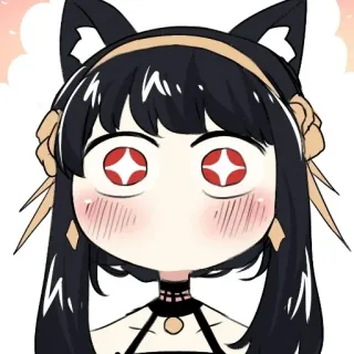 🧣 Anime, Katzenohren, Kawaii, Süß, Chibi, Cartoon whatsapp sticker